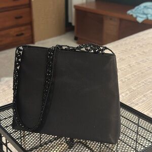 Elegant Black Beaded Women's Bag